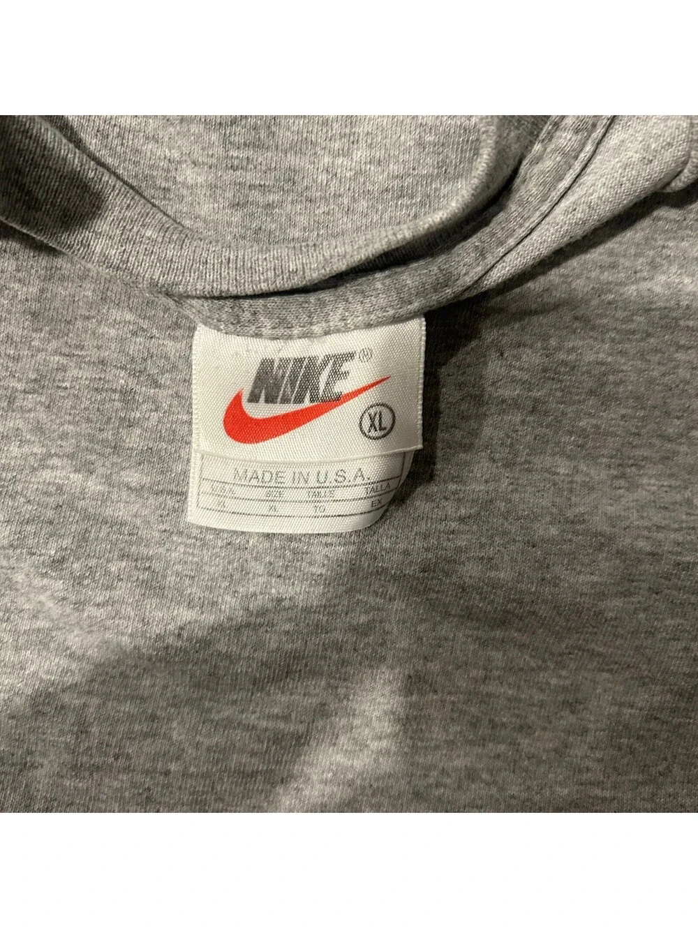 Nike Vintage Gray XL T-Shirt Made in USA